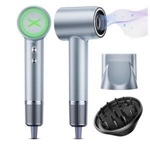 Blue Compact Travel Blow Dryer Quiet Negative lonic Hair Dryer & attachments DG1